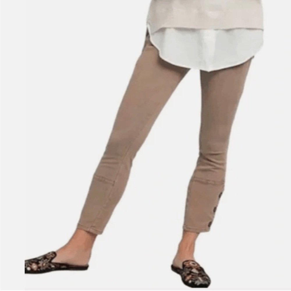 By Anthropologie Ona Skinny Leg Utility Pants Button Ankle